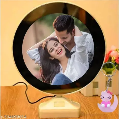 Magic Mirror Customized Photo Frame Creative Table off Light is Mirror Light is Photo Frame
