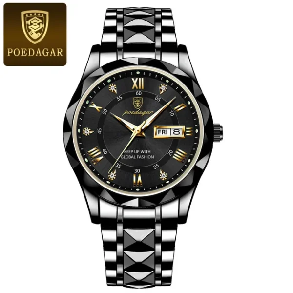 POEDAGAR New Fashion Men's Watch - 615 (Black)
