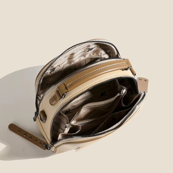 Genuine Soft Leather Handbag(Of-White) - Image 4