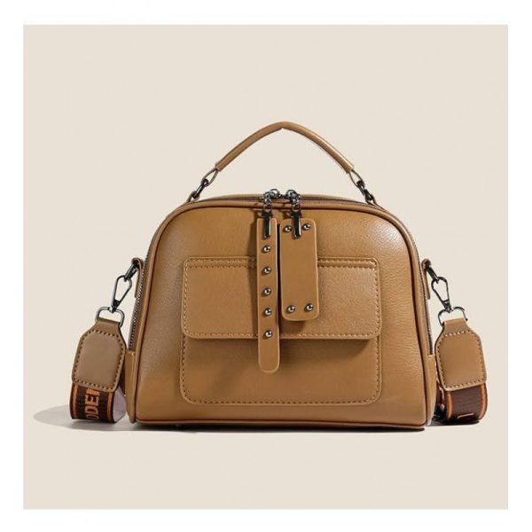 Genuine Soft Leather Handbag(Brown)