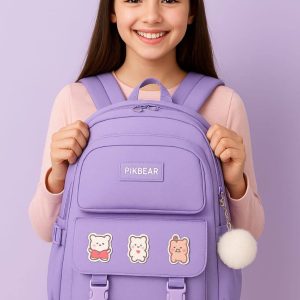 Waterproof Primary Schoolbag Book Bag (purple) Discount Almost 50%