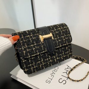 Mini Cross Body Messenger Bag ( Black )