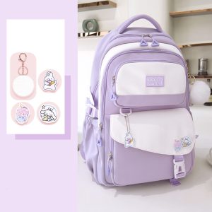 Cute Casual Premium Kids School Backpack ((Purple)