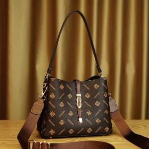 Luxury Large Capacity Bucket Shoulder Bag for Women